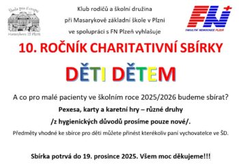 Charitativní sbírka pro malé pacienty FN